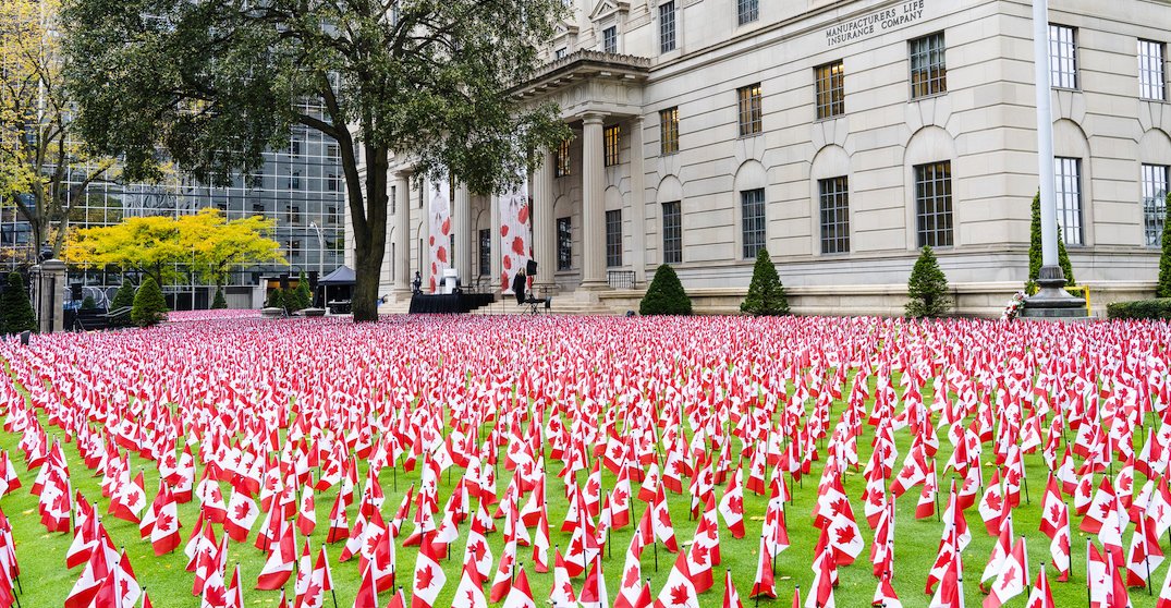 Over 12,000 Canadian flags on display in Toronto to remember Canada's fallen heroes (PHOTOS)
