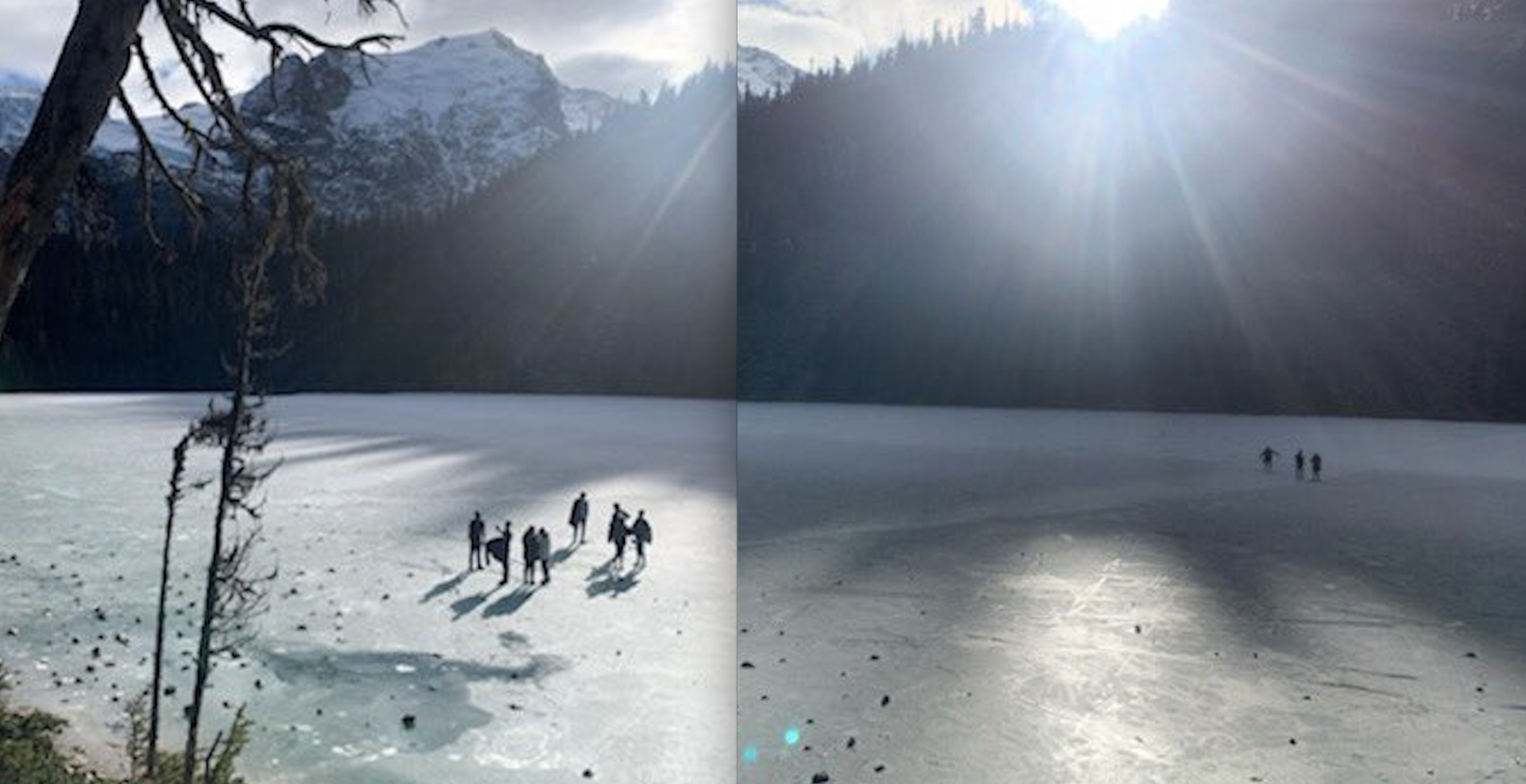 "Please don't do this": Police warn visitors to stay off thin ice at Joffre Lakes