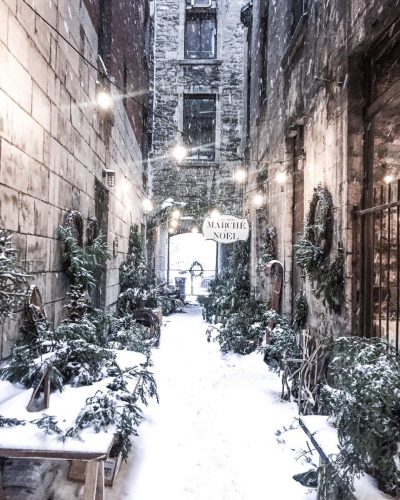 Christmas alleyway