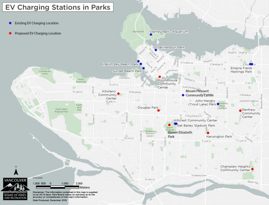 vancouver park board electric vehicle charging stations map 2020