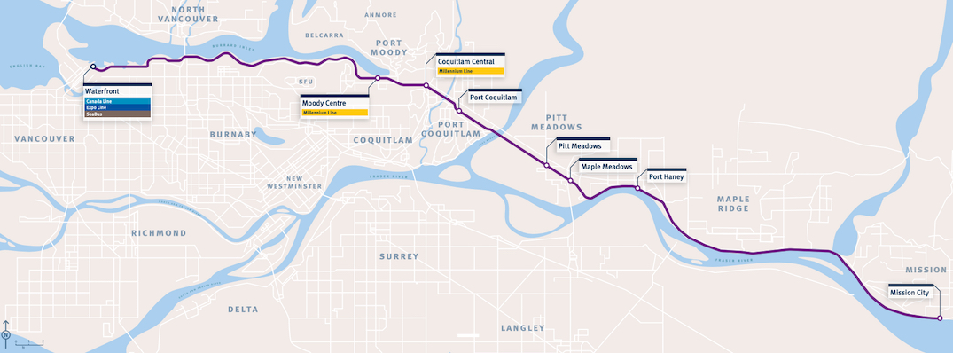 west coast express map