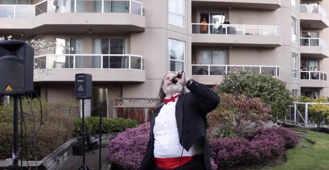 Canucks' Mark Donnelly belts out O Canada for hospital workers (VIDEOS)