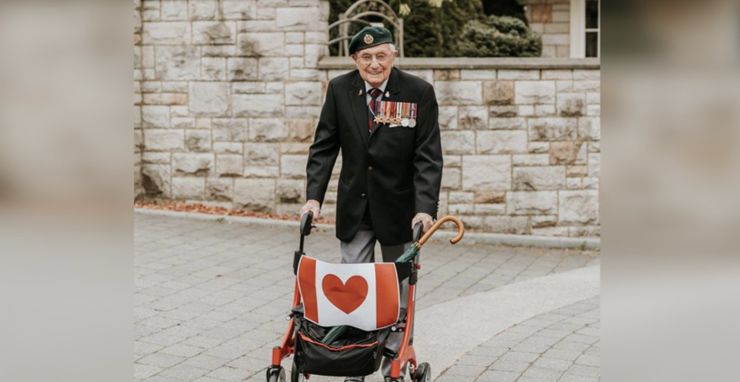 101-year-old Canadian veteran walks to raise $101K for COVID-19 relief