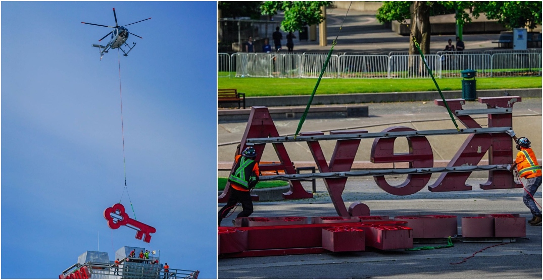 The KeyArena sign was taken down this week (VIDEO)