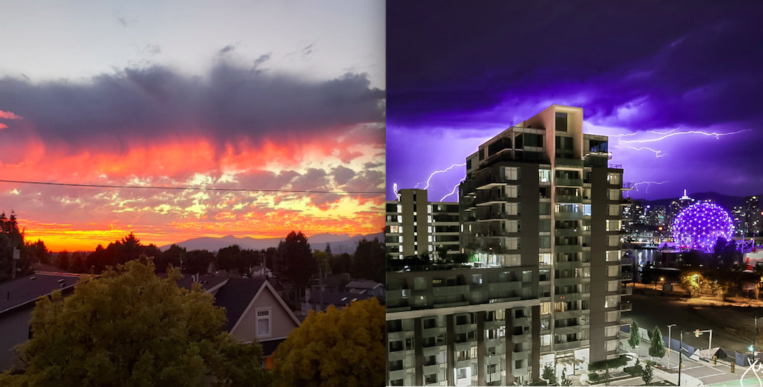 Vancouver sees dazzling sunset, epic lightning storm all in one night (PHOTOS)