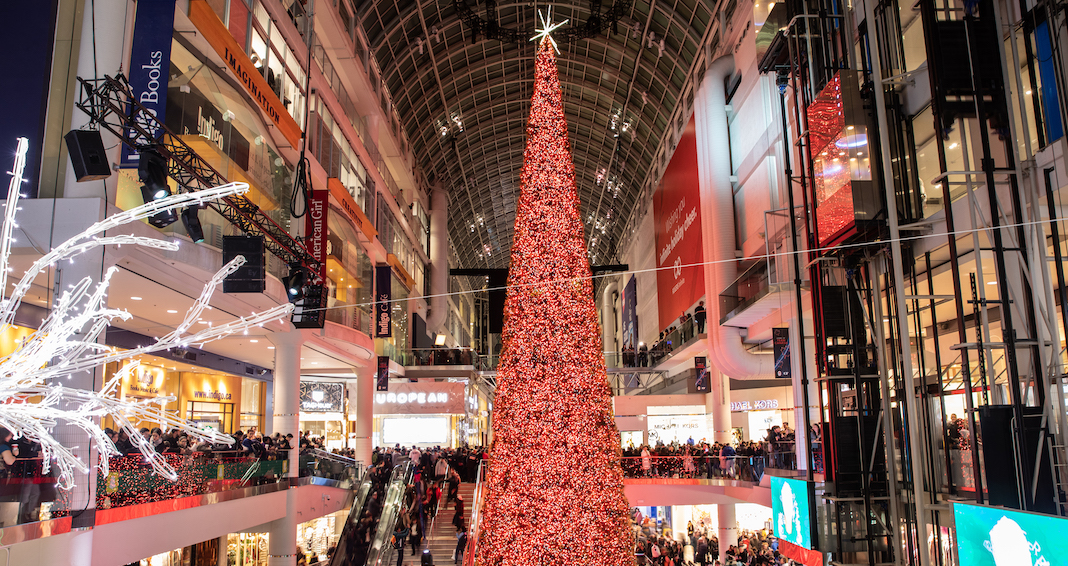 There will be a "reimagined" tree lighting ceremony at the Eaton Centre this year