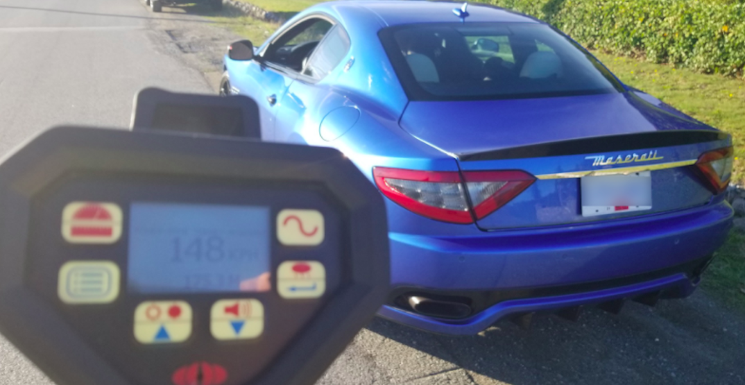 Driver of rented Maserati caught doing 148 km/h in 60 km/h zone in Surrey