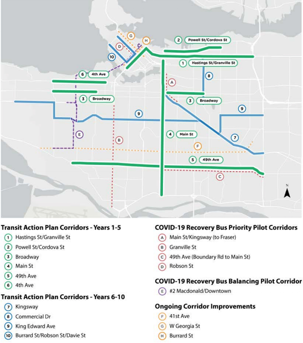 vancouver climate emergency action plan bus priority