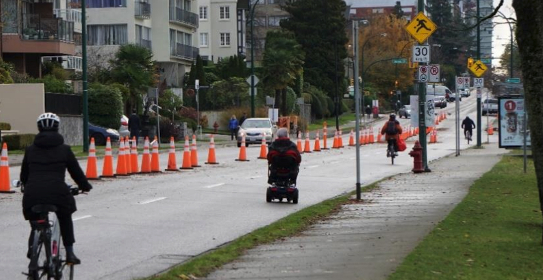 Beach Avenue's eastbound direction to reopen to all vehicles including TransLink buses