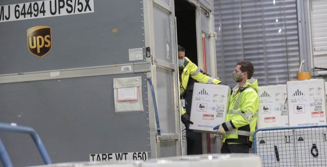 "First images" of Pfizer COVID-19 vaccine headed for Canada (PHOTOS)