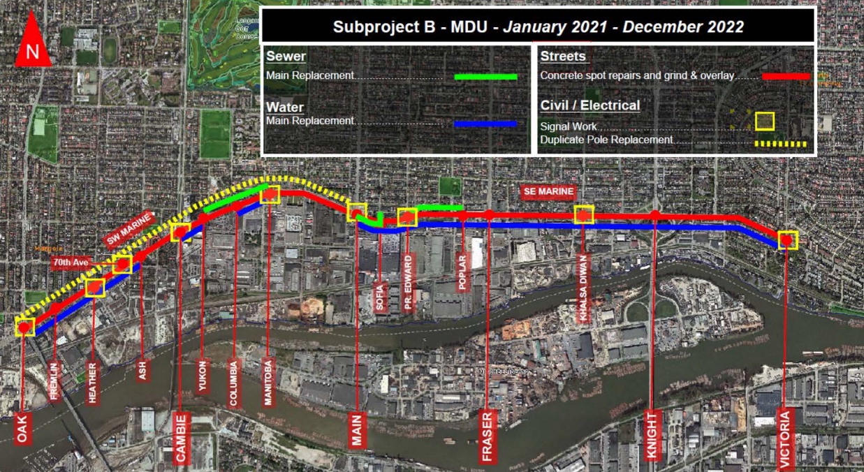 vancouver marine drive construction 2021