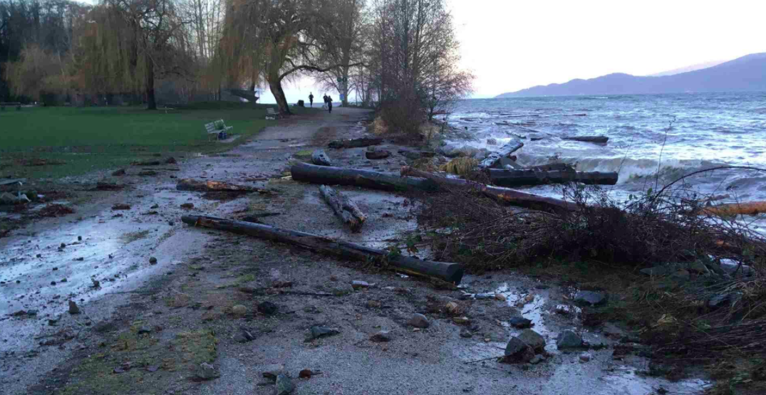 Windstorm forces closure on part of Seawall