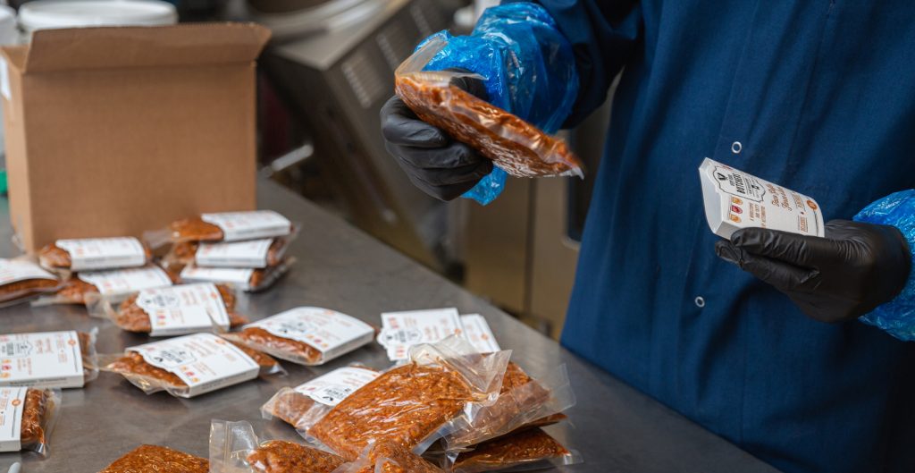 Taco Stuffer Preparation in The Very Good Butchers's Production Facility