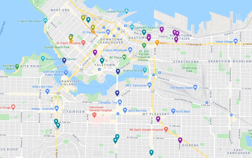 vancouver pop-up plaza map