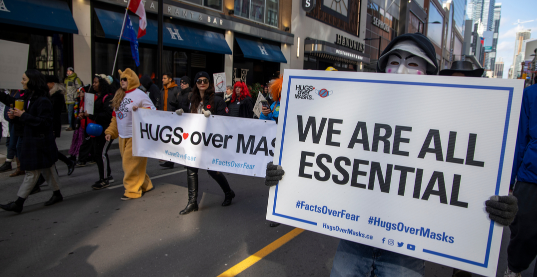 Seven people charged following anti-lockdown protests in Toronto