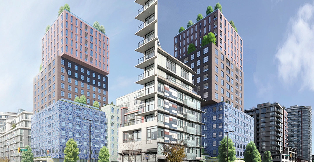 Stacked box tower with rental homes proposed for Olympic Village (RENDERINGS)