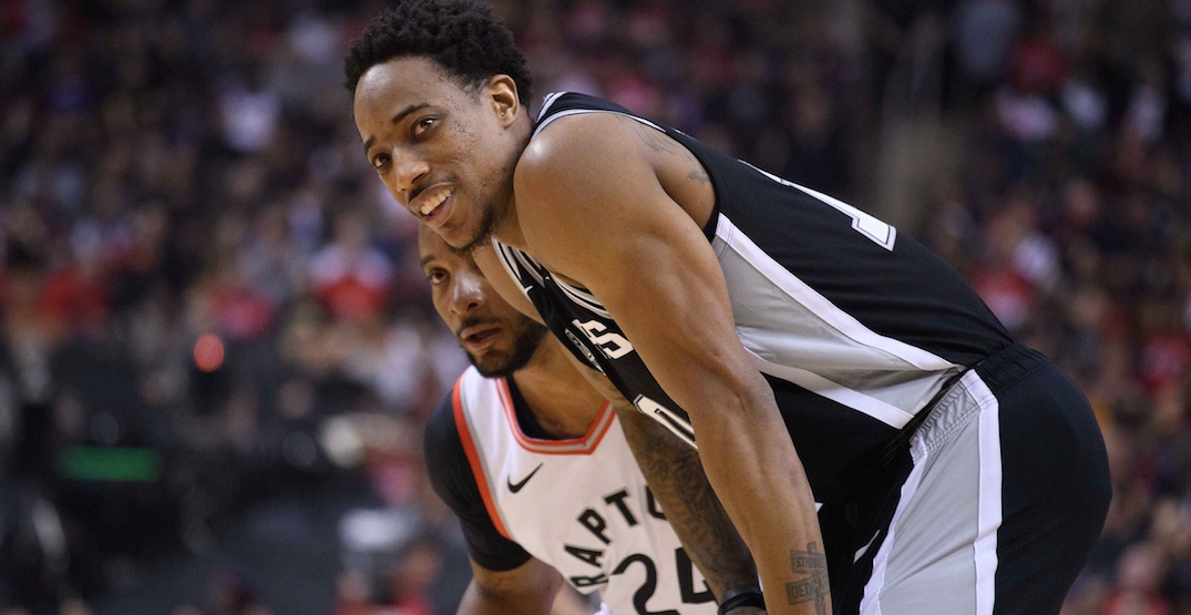DeRozan congratulates VanVleet for breaking his Raptors points record