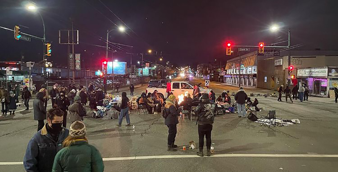 Four people arrested after protest blocks Vancouver intersection for over 24 hours