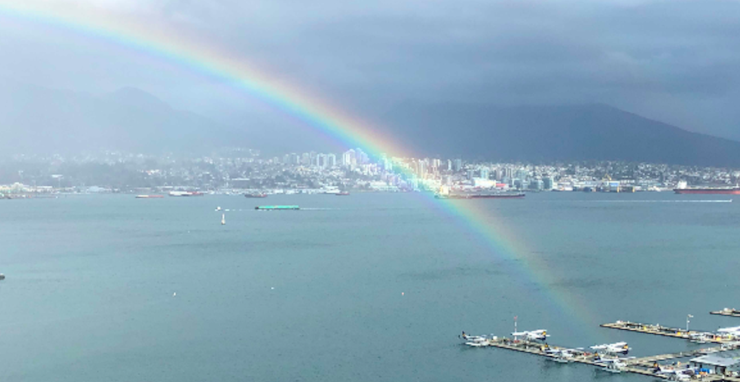 Vancouver was blessed with a stunning rainbow this afternoon (PHOTOS)