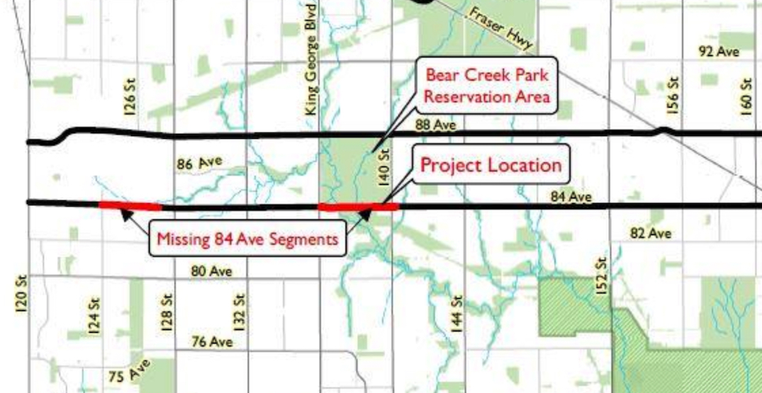 Surrey planning 84 Avenue extensions for a continuous east-west road across the city