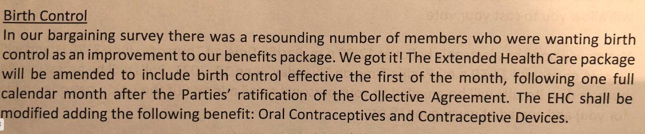 City of Vancouver birth control