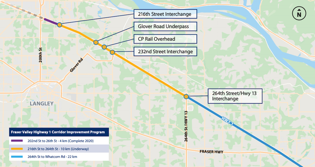 Highway 1 264th Street Whatcom Road Langley Abbotsford Fraser Valley 1