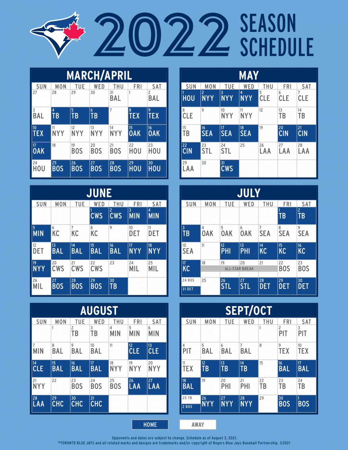 Printable Blue Jays Schedule Printable World Holiday