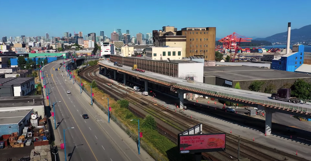 centennial road overpass vancouver centerm 