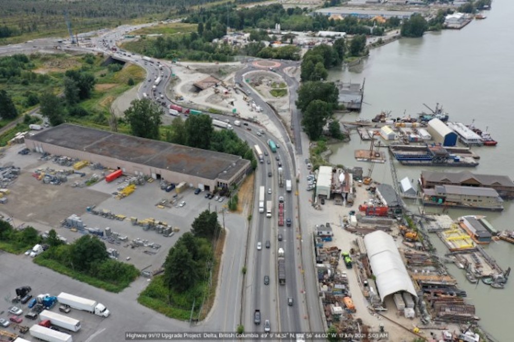 highway 17 river road interchange delta july 2021