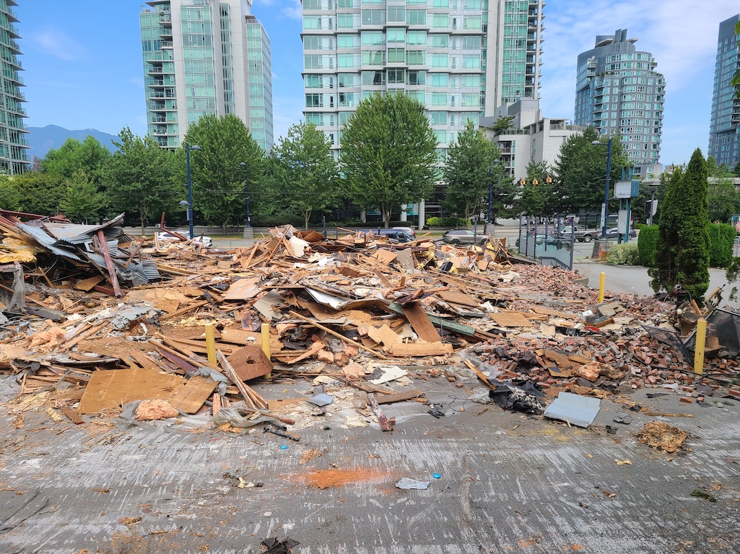 1616 West Georgia Street Vancouver White Spot Demolished August 15 2021