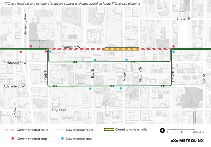 queen street close construction ontario line