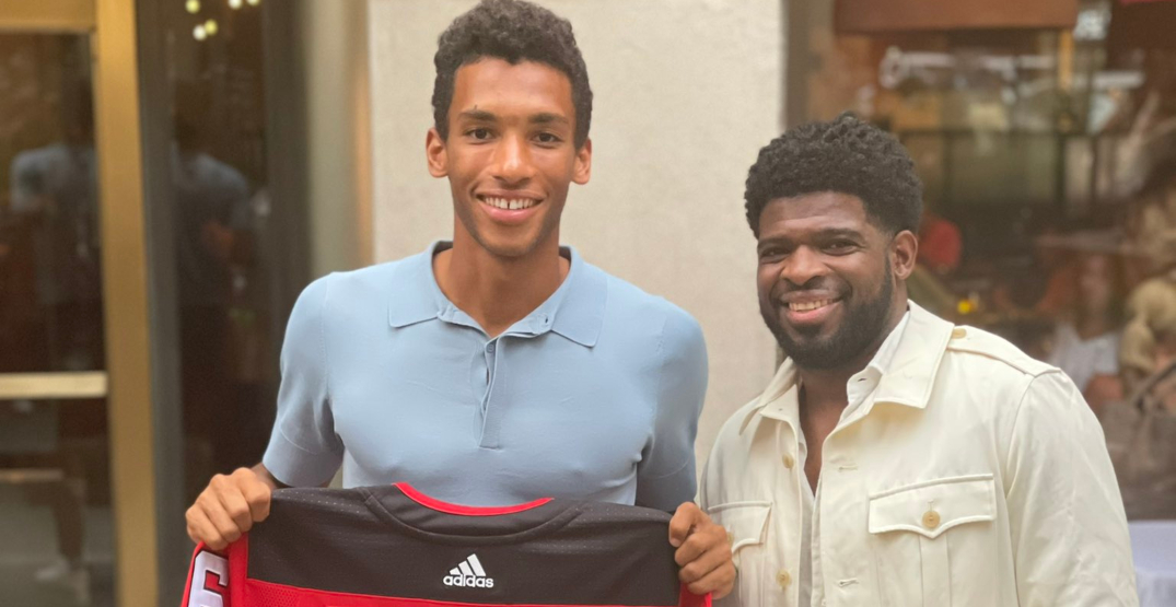PK Subban meets Félix Auger-Aliassime at US Open (PHOTOS)
