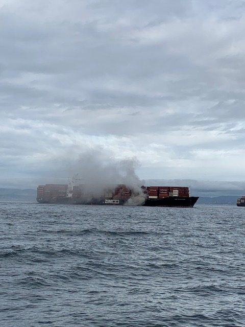 container ship fire