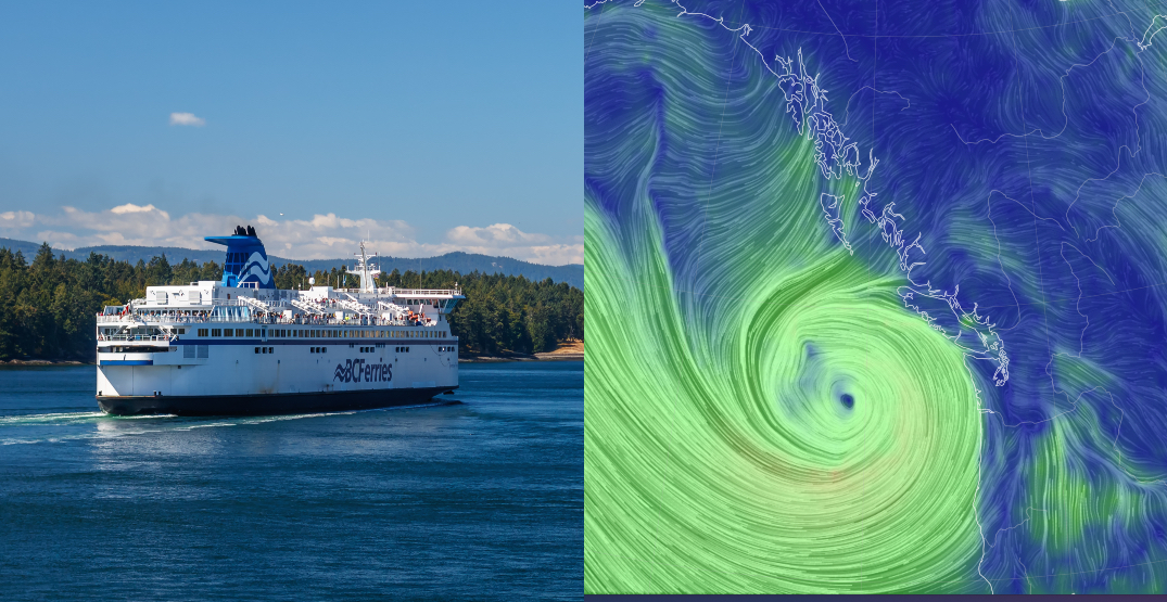 BC Ferries cancels a dozen sailings ahead of weather bomb drop