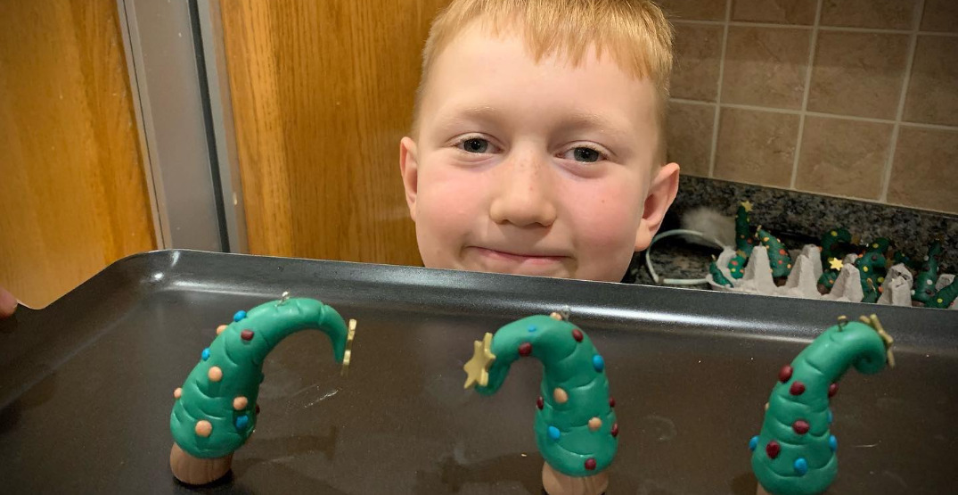 How one eight-year-old boy is using arts and crafts to help BC flood victims