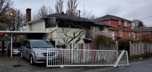 Scene of East Vancouver house fire