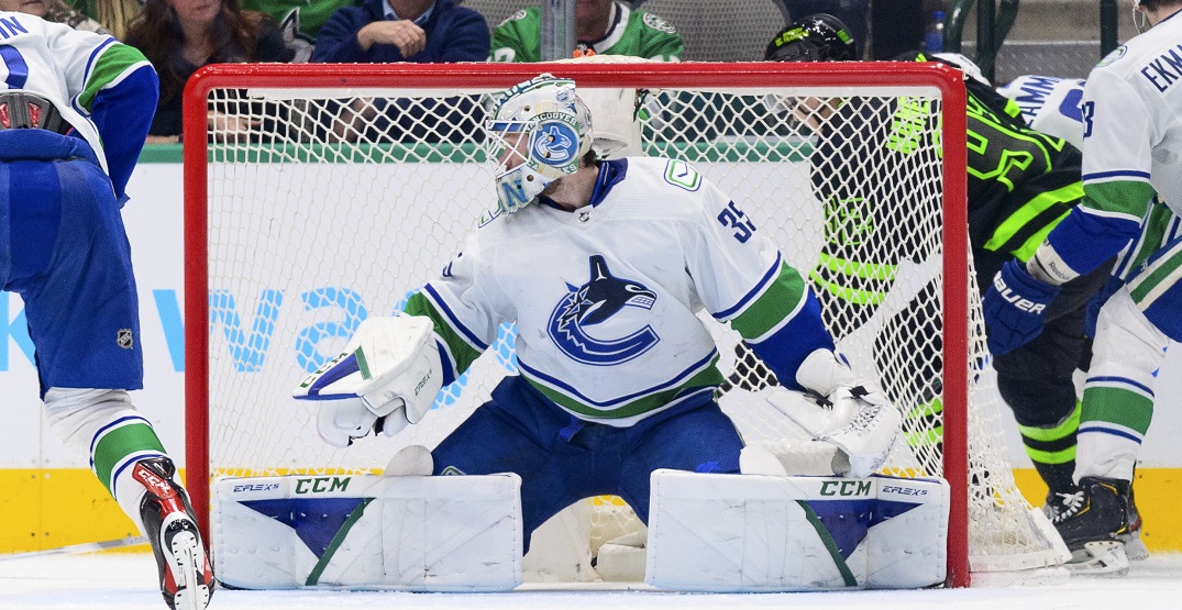“This is crazy!“: Demko makes scorpion save during wild sequence in big Canucks win