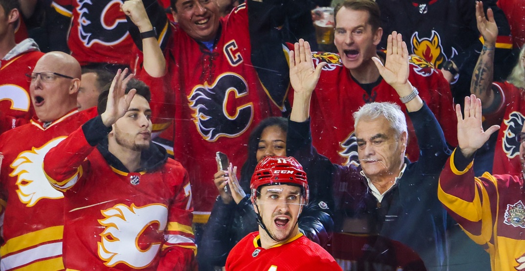 “We want 10”: Flames fans whoop it up in blowout win over Oilers