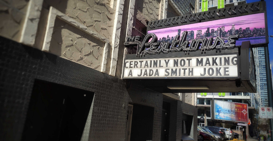 Vancouver strip club cleverly tackles Will Smith incident on marquee