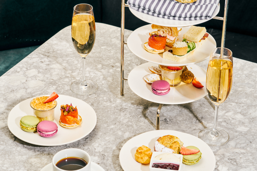 Menu items at the Holts Cafe Mother's Day Lunch Afternoon Tea event in Vancouver