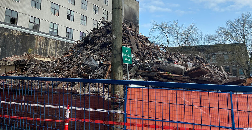 Winters Hotel demolition completed after fatal fire at Gastown SRO