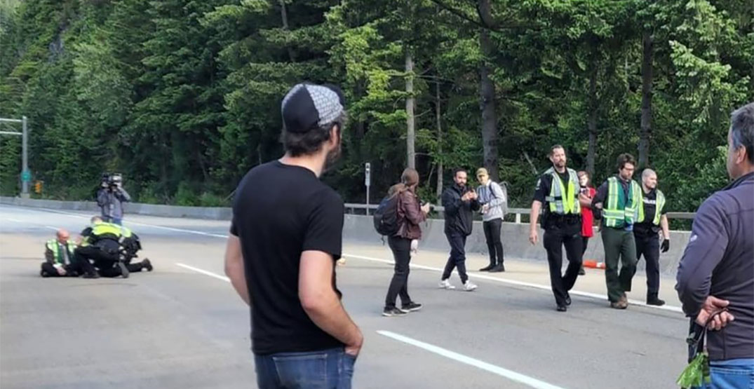 Save Old Growth protesters block road to Horseshoe Bay ferry terminal