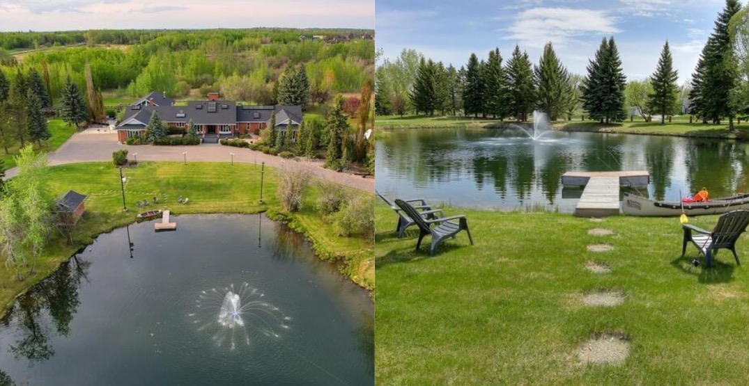 A Look Inside: A $3.3M mansion near Sherwood Park with its own private lake (PHOTOS)