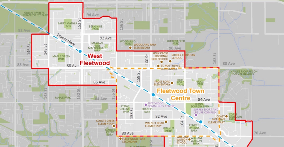City of Surrey approves Fleetwood Plan of adding up to 100,000 more residents near future SkyTrain