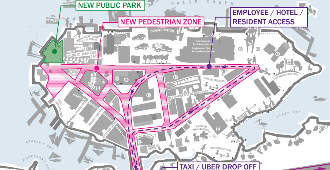 Car-free weekends concept envisioned for revitalizing Granville Island
