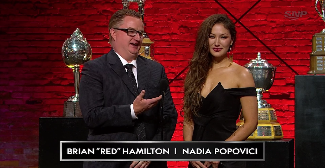 "Nadia is my MVP": Canucks trainer thanks life-saving fan at NHL Awards