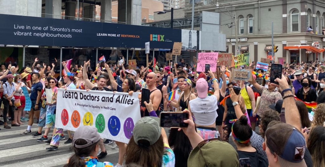 Toronto Pride marchers celebrate love, condemn eroding abortion rights (PHOTOS)