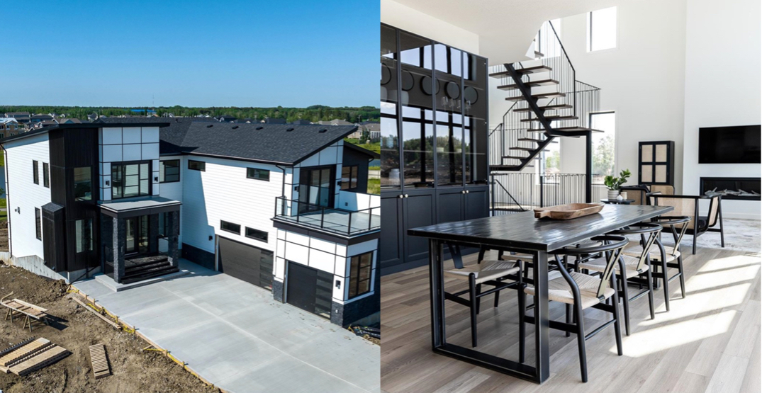 A Look Inside: Swanky $1.8M black and white Strathcona County home (PHOTOS)