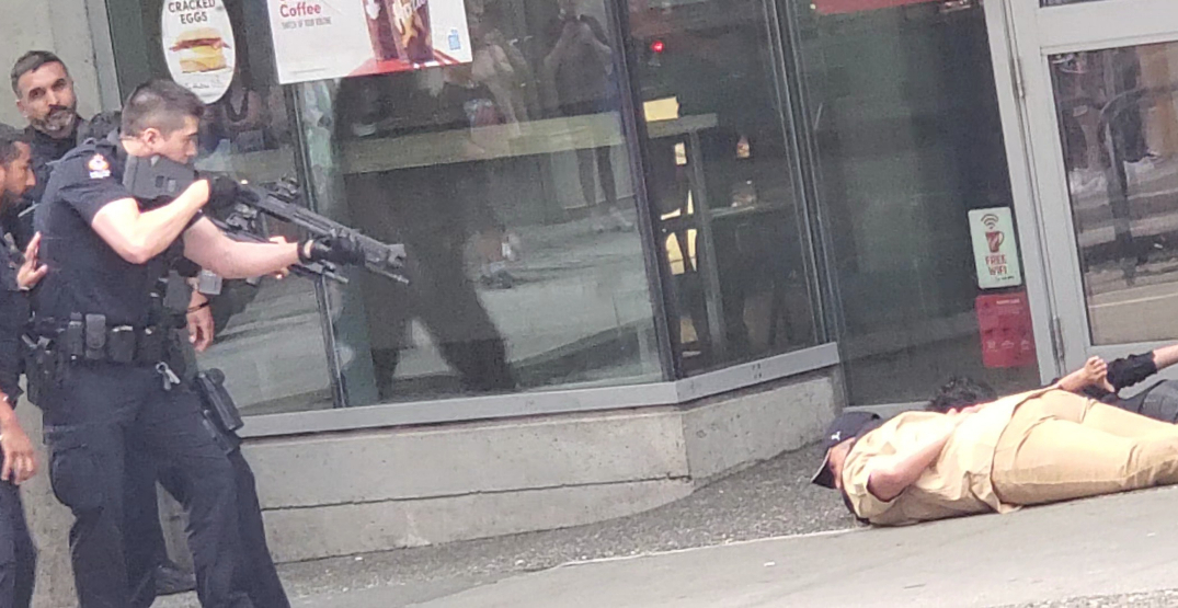 Teens arrested at gunpoint after reports of a weapon in a Vancouver Tim Hortons (VIDEO)