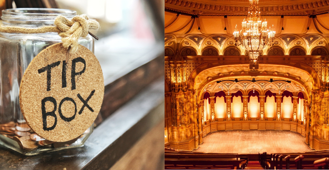 Why can't bartenders accept tips at Vancouver Civic Theatres?